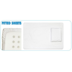 Fitted Sheet White - 5-in-1 Cot